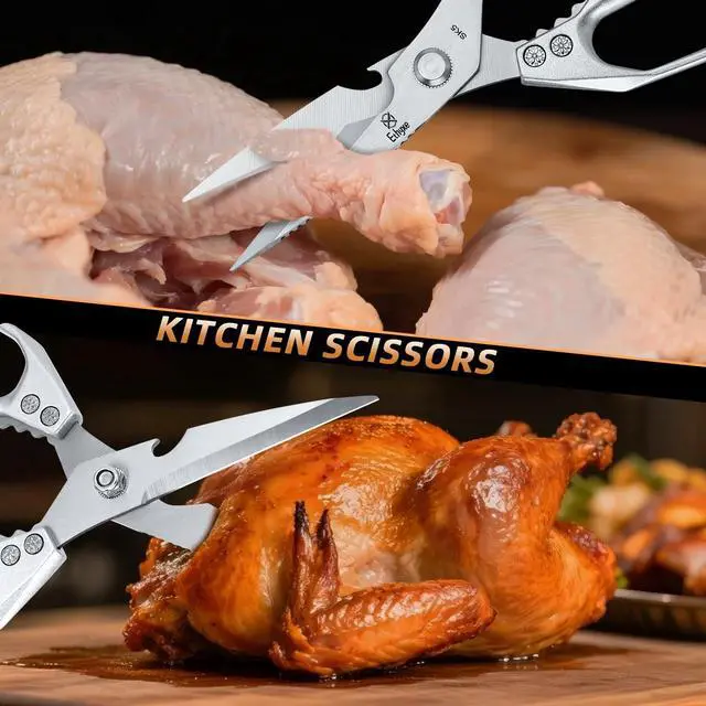 Alt view image 5 of 6 - Kitchen Scissors All Purpose - Heavy Duty Poultry Shears
