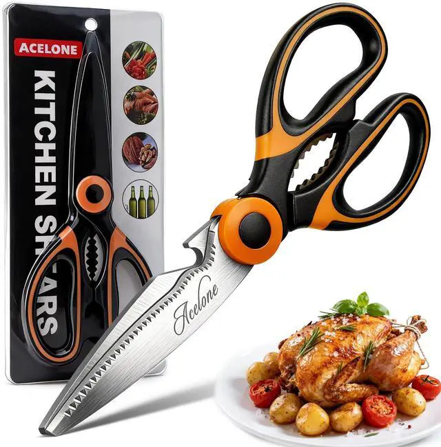 Main image of Kitchen Shears,Premium Heavy Duty Shears Ultra Sharp Stainless Steel Multi-function Kitchen Scissors for Chicken/Poultry/Fish/Meat/Vegetables/Herbs/BBQ