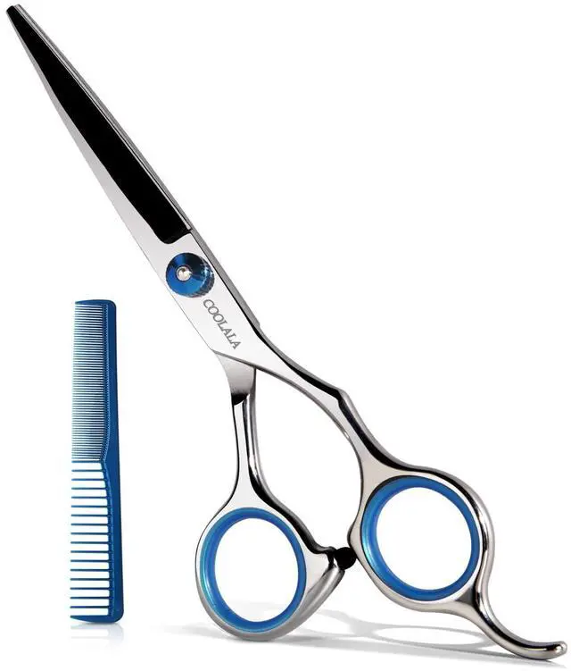Main image of Stainless Steel Hair Cutting Scissors 6.5 Inch Hairdressing Razor Shears Professional Salon Barber Haircut Scissors, One Comb Included, Home Use for Man Woman Adults Kids Babies