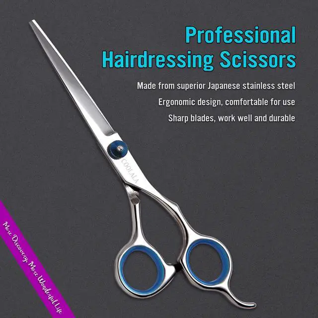 Alt view image 2 of 7 - Stainless Steel Hair Cutting Scissors 6.5 Inch Hairdressing Razor Shears Professional Salon Barber Haircut Scissors, One Comb Included, Home Use for Man Woman Adults Kids Babies