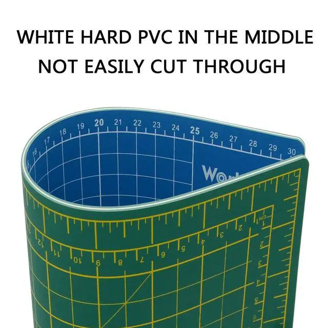 Alt view image 5 of 6 - Full 9" x 12" Art Self Healing PVC Cutting Mat, Double Sided, Gridded Rotary Cutting Board for Craft, Fabric, Quilting, Sewing, Scrapbooking Project