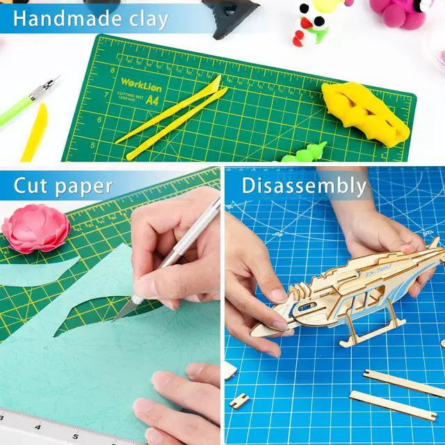 Alt view image 6 of 6 - Full 9" x 12" Art Self Healing PVC Cutting Mat, Double Sided, Gridded Rotary Cutting Board for Craft, Fabric, Quilting, Sewing, Scrapbooking Project