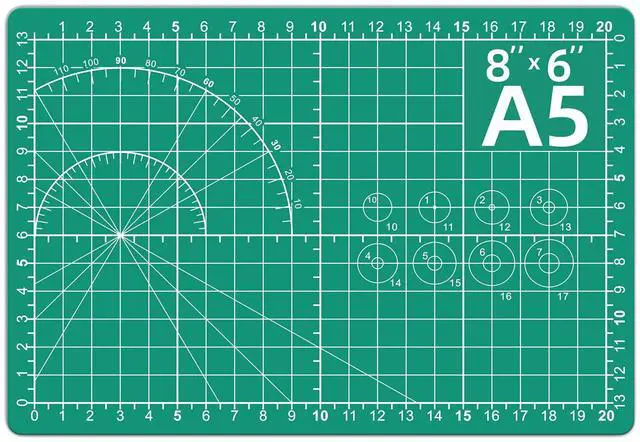 Main image of 8in×6in Cutting Mat, A5 Cutting Mat for Sewing, Fabric Craft Mat