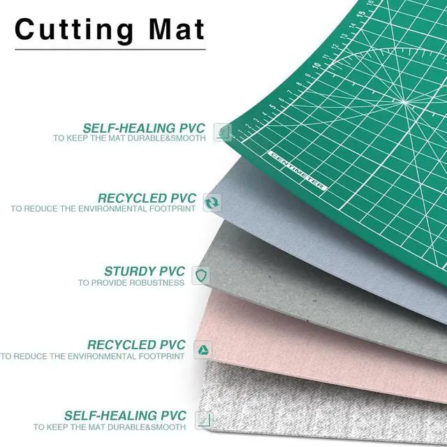 Alt view image 6 of 7 - 8in×6in Cutting Mat, A5 Cutting Mat for Sewing, Fabric Craft Mat