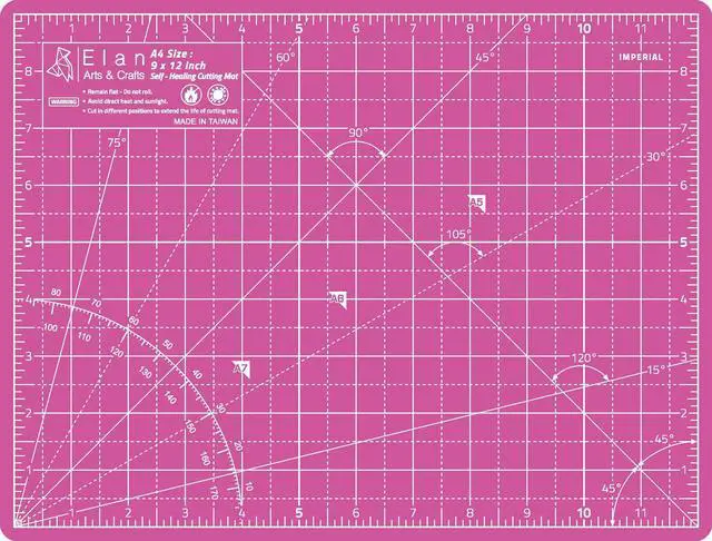 Main image of Cutting Mat A4 Pink & Purple, Self Healing Cutting Mat 9x12 Inch, 5-Ply Craft Board Pink, Hobby Board for Crafts 9x12 Inch