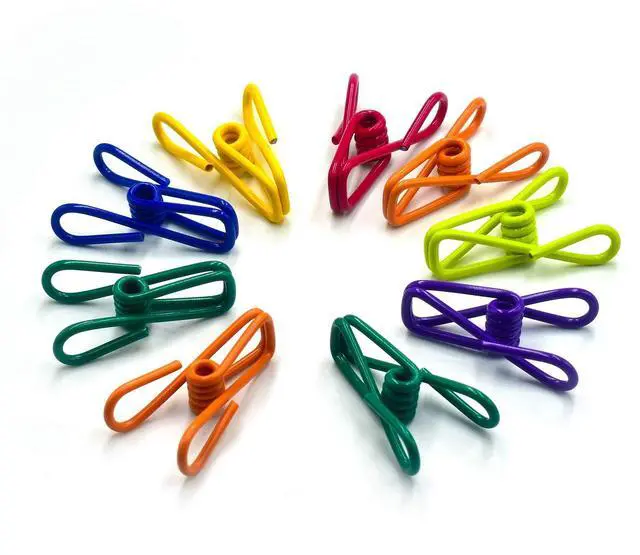 Main image of 16 Pack Chip Clips, Utility PVC-Coated Colorful Steel Clip for Sealing Food