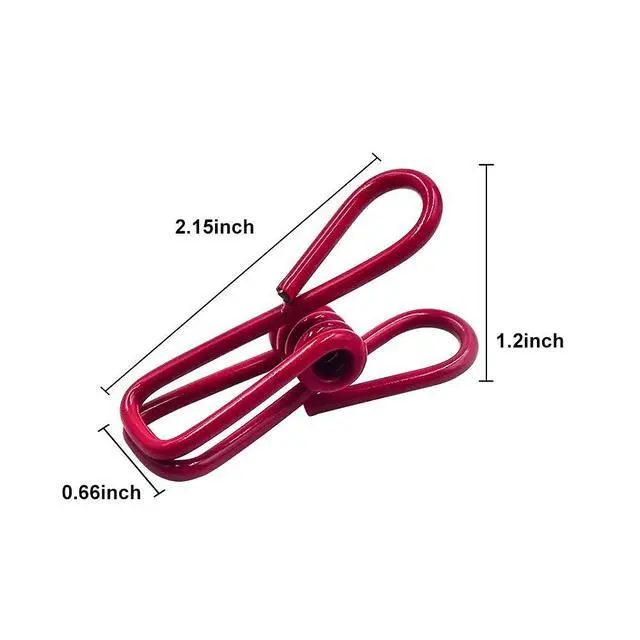 Alt view image 4 of 7 - 16 Pack Chip Clips, Utility PVC-Coated Colorful Steel Clip for Sealing Food