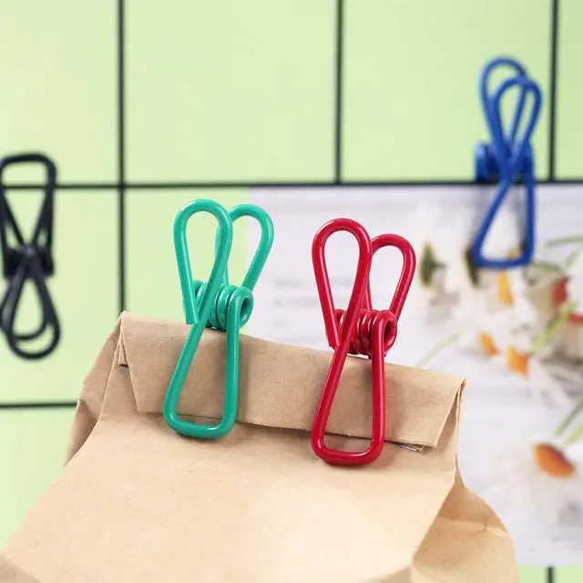 Alt view image 2 of 7 - 16 Pack Chip Clips, Utility PVC-Coated Colorful Steel Clip for Sealing Food