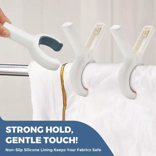 Alt view image 6 of 7 - Extra Large Beach Towel Clips - 8 Pack 5.1 Inch Chair Clips Heavy Duty