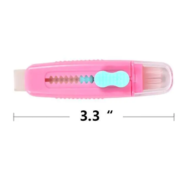 Alt view image 7 of 7 - 8 Pcs Creative Retractable Pencil Erasers with Brush, Colored Push-Pull Rubber Eraser for Students Kids School Office Pencils Painting Drawing Gift Supplies