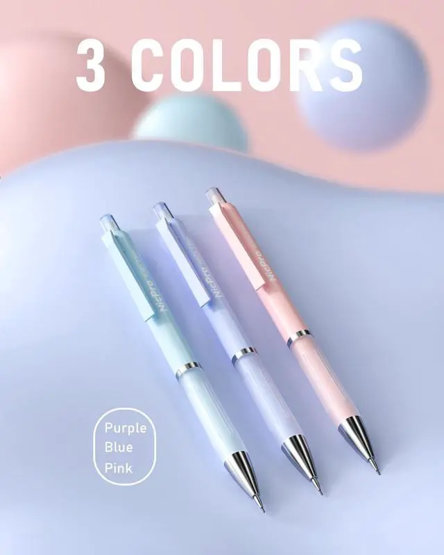 Alt view image 3 of 6 - 3PCS Pastel Mechanical Pencil Set, 0.9 Mechanical Pencil