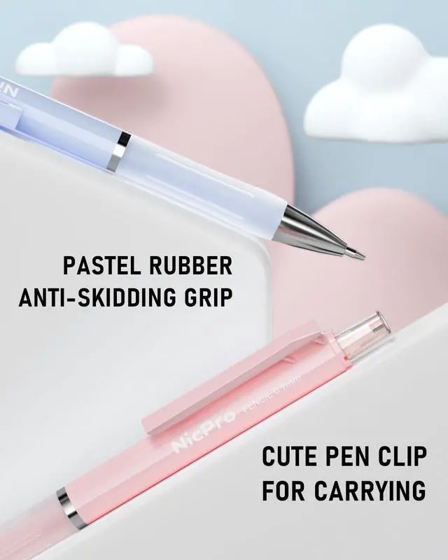 Alt view image 4 of 6 - 3PCS Pastel Mechanical Pencil Set, 0.9 Mechanical Pencil