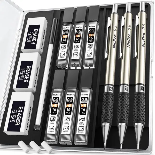 Main image of 0.9 mm Art Mechanical Pencil Set in Storage Case, 3 PCS