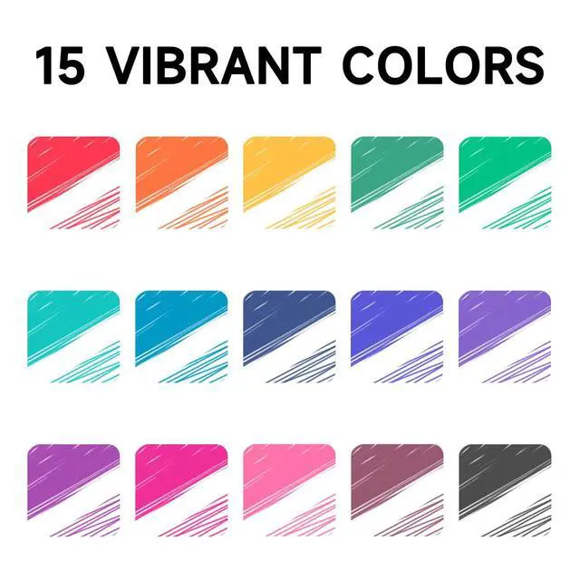 Alt view image 2 of 7 - Erasable Gel Pens, 15 Colors Retractable Fine Point Erasable Pens Clicker for Back to School, Assorted Color Inks, Make Mistakes Disappear for Drawing Writing Planner and Crossword Puzzles
