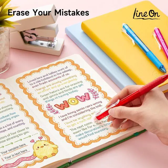Alt view image 3 of 7 - Erasable Gel Pens, 15 Colors Retractable Fine Point Erasable Pens Clicker for Back to School, Assorted Color Inks, Make Mistakes Disappear for Drawing Writing Planner and Crossword Puzzles
