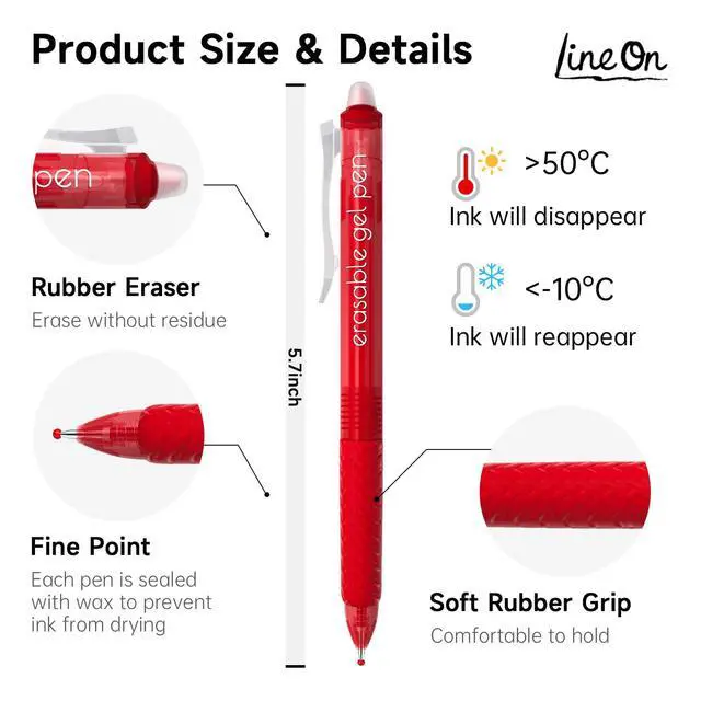 Alt view image 4 of 7 - Erasable Gel Pens, 15 Colors Retractable Fine Point Erasable Pens Clicker for Back to School, Assorted Color Inks, Make Mistakes Disappear for Drawing Writing Planner and Crossword Puzzles