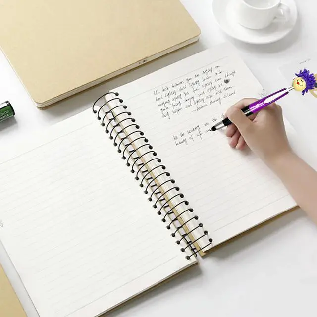 Alt view image 3 of 6 - Pens,ballpoint pen,8pcs Mop Head Ballpoint Pens, Funny Mophea Topper Pen with Plush Hair Writing Click Pen Portable Cute Cartoon Multi-function Signing Pens Decor Gift for Office Home Adultes