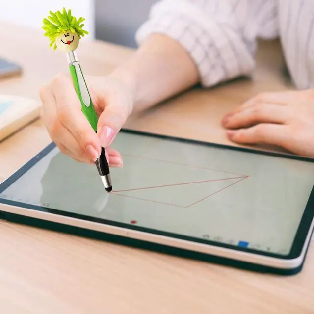 Alt view image 6 of 6 - Pens,ballpoint pen,8pcs Mop Head Ballpoint Pens, Funny Mophea Topper Pen with Plush Hair Writing Click Pen Portable Cute Cartoon Multi-function Signing Pens Decor Gift for Office Home Adultes