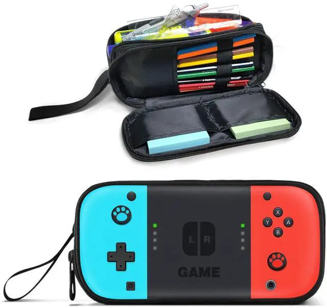 Main image of Gamer Pencil Case for Boys, Large Boys Pencil Pouch for Kids Teens School, Big Capacity Pen Box Pen Bag Organizer with 2 Compartments & Zipper