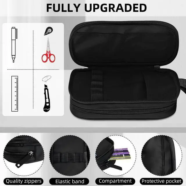 Alt view image 2 of 7 - Gamer Pencil Case for Boys, Large Boys Pencil Pouch for Kids Teens School, Big Capacity Pen Box Pen Bag Organizer with 2 Compartments & Zipper