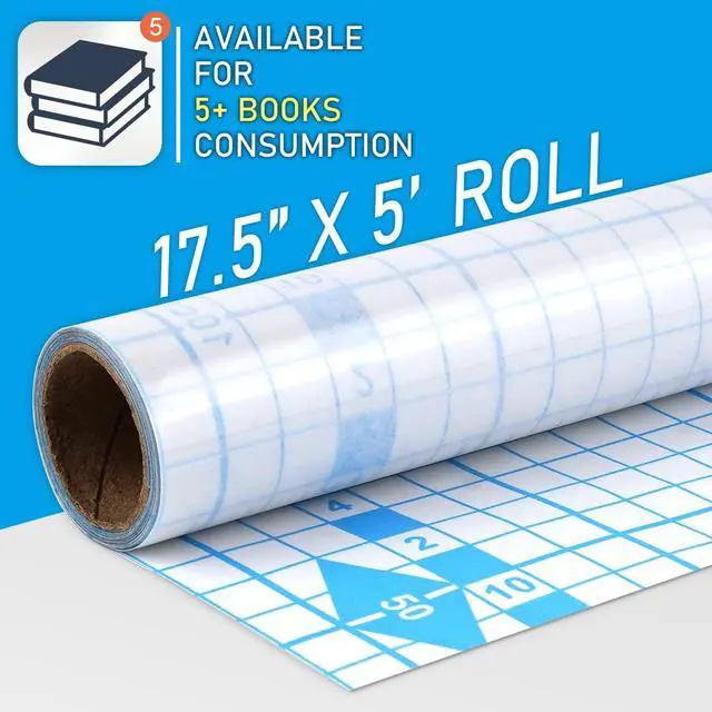 Alt view image 2 of 7 - Clear Contact Paper for Books, Adhesive Book Cover, 17.5 in x 5 ft