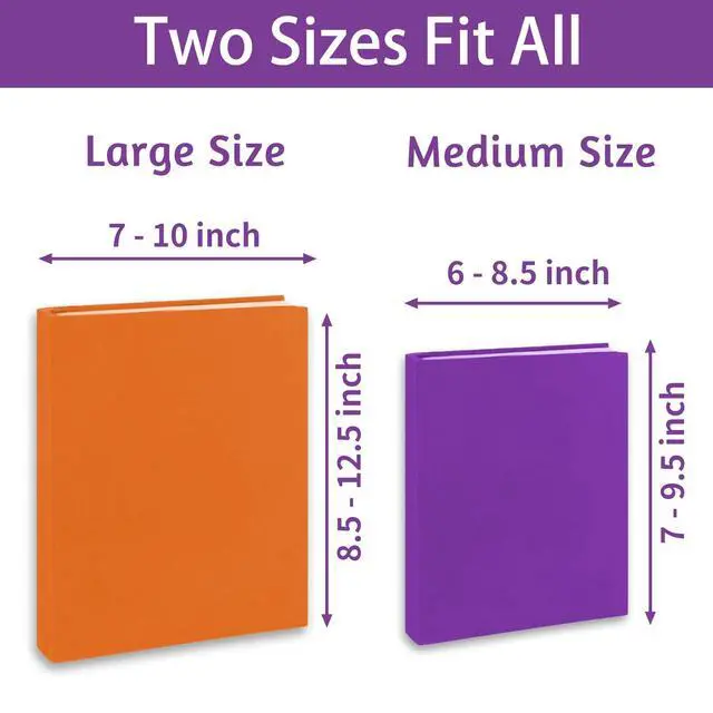 Alt view image 2 of 7 - Jumbo Book Covers 7 Pack, Stretchable Book Sox, 9x11 Inch
