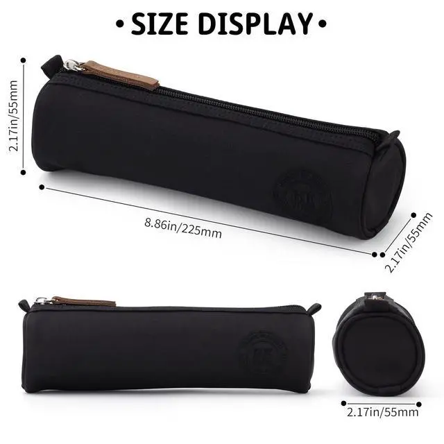 Alt view image 4 of 6 - Small Pencil Case Pencil Pouch Stationery Pen Bag Office Supplies for Girls Women-Black
