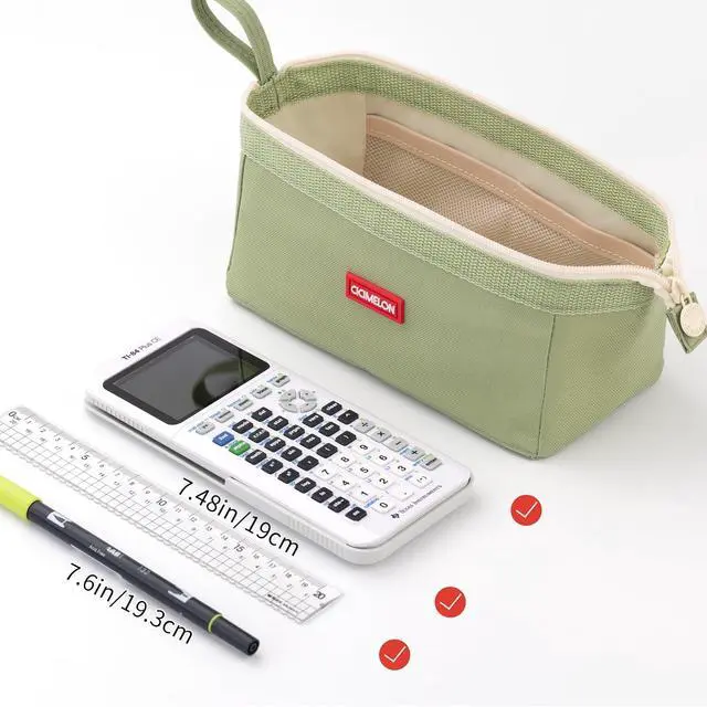 Alt view image 3 of 7 - Pencil Case Large Capacity Pouch Pen Bag for School Teen Girl Boy Men Women (Green
