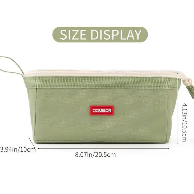Alt view image 5 of 7 - Pencil Case Large Capacity Pouch Pen Bag for School Teen Girl Boy Men Women (Green
