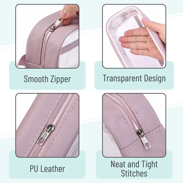 Alt view image 3 of 7 - Clear Pencil Pouch, Large Capacity Makeup Pouch
