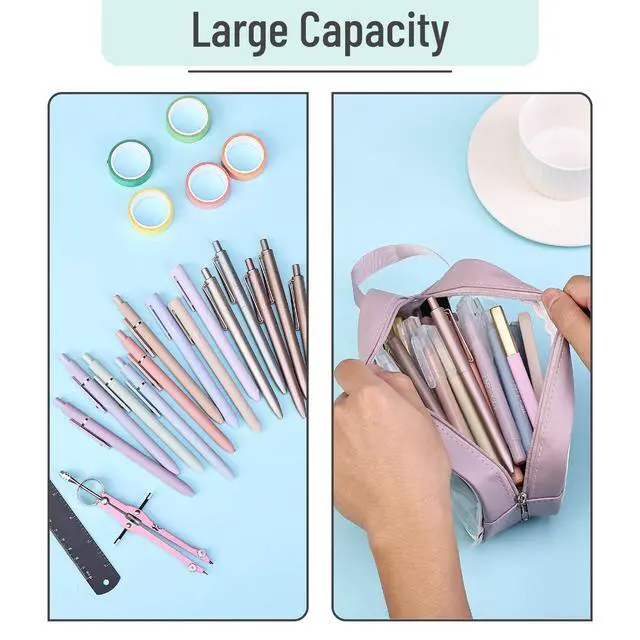 Alt view image 5 of 7 - Clear Pencil Pouch, Large Capacity Makeup Pouch