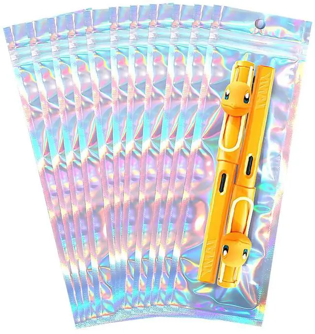 Main image of 100 Pcs 2.7x9 Inch Holographic Pen Bags Resealable Bags for Small Business