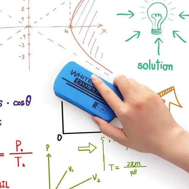 Alt view image 5 of 7 - 6 Pack Magnetic Dry Eraser Erasers, 4.2'' x 2.2'', Blue