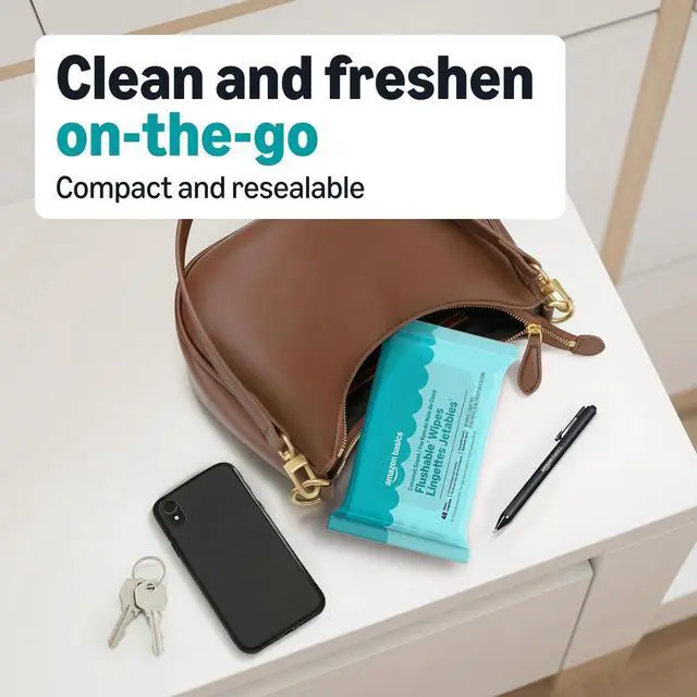 Alt view image 2 of 6 - Flushable Wipes, Coconut Scent, Hypoallergenic, Dermatologically Tested, 2 Packs of 48 (96 Count)