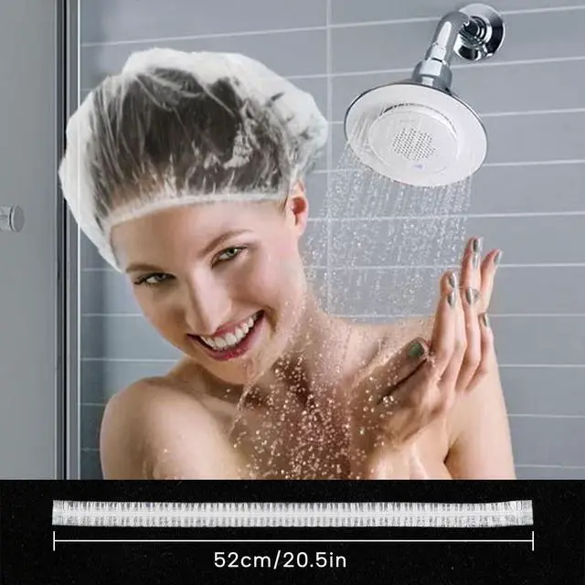 Alt view image 2 of 7 - Thick Large Disposable Shower Caps for Women, 30 Pack Clear