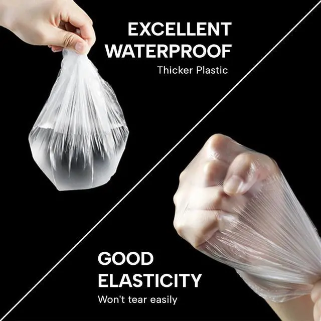 Alt view image 5 of 7 - Thick Large Disposable Shower Caps for Women, 30 Pack Clear