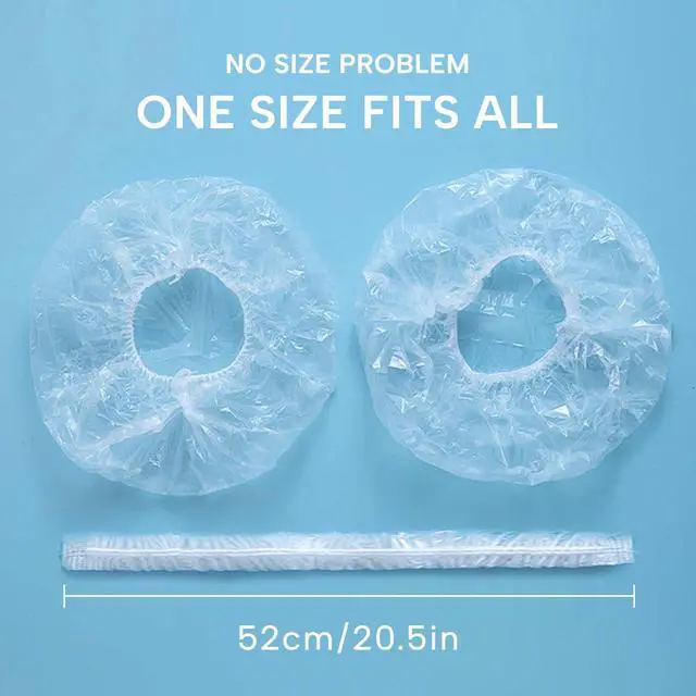 Alt view image 3 of 7 - Disposable Shower Caps for Women, Clear Waterproof, 30 Count
