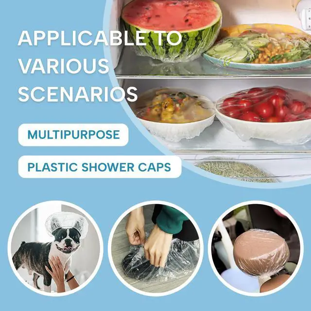 Alt view image 5 of 7 - Disposable Shower Caps for Women, Clear Waterproof, 30 Count