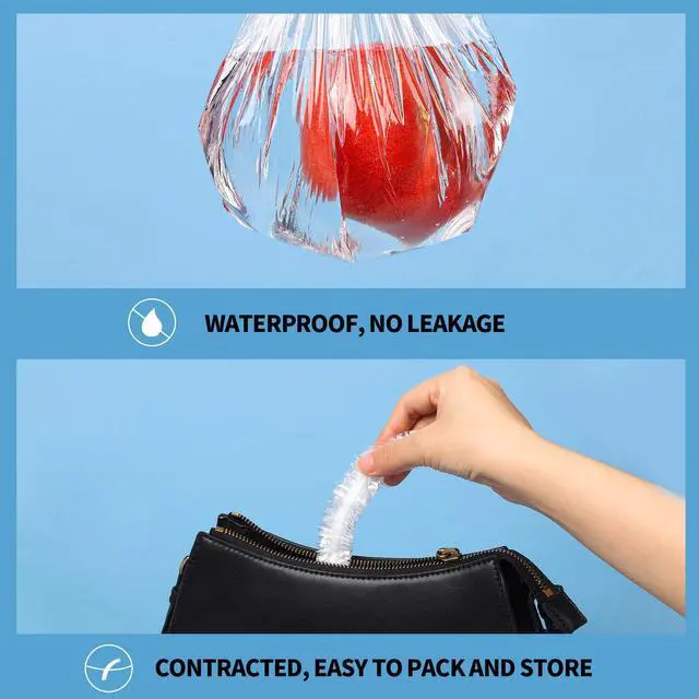 Alt view image 6 of 7 - Large Disposable Shower Cap, 100PCS Shower Cap, Plastic Shower Caps for Women Disposable, Clear Thick Plastic Caps for Hair Treatment, Large Size 20.5 INCH