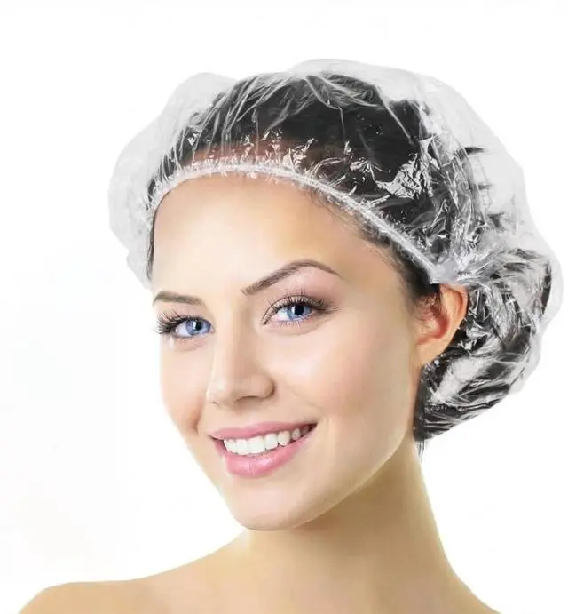Main image of Shower Cap Disposable,30 PCS Bath Caps Large Thick Clear Waterproof Plastic Elastic Hair Bath Caps for Women Deep Conditioning Hair Care Hotel Travel Essentials Accessories Cleaning Supplies