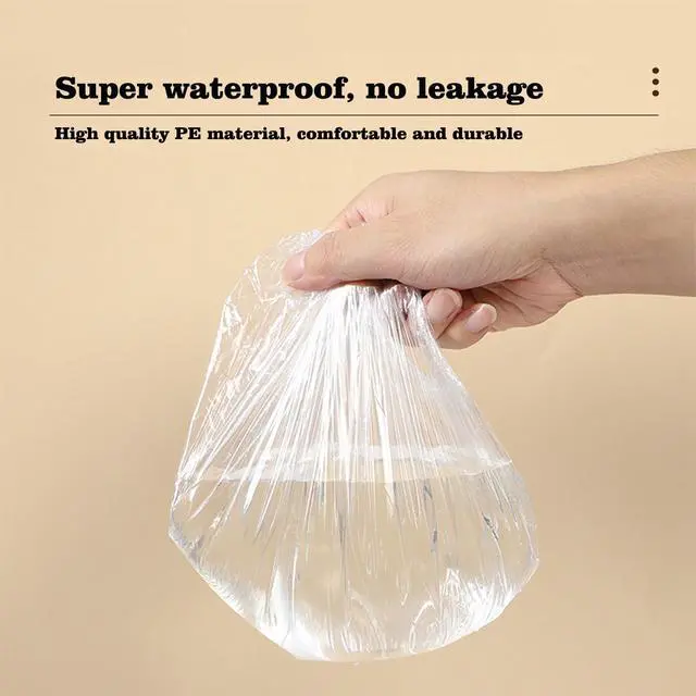 Alt view image 2 of 7 - 100 PCS Disposable Shower Caps Thickened Waterproof Hair Bath Caps for Women Men Girls Travel Spa Hotel Home Use Salon - Multi-Purpose Elastic Plastic Clear Shower Caps, Essentials Accessories(20.5")