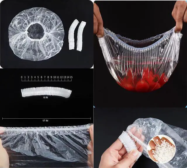 Alt view image 5 of 7 - 200 PCS Disposable Shower Caps Plastic Clear Hair Cap Elastic Waterproof Hair Bath Caps Thickening Shower Cap for Women Men Kids Girls Hotel and Hair Salon Travel Spa Home Use Beauty Salon Accessories