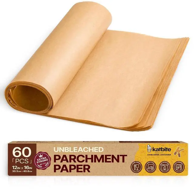 Main image of 12x16 Inch Parchment Paper Sheets 60PCS, Unbleached Non-Stick