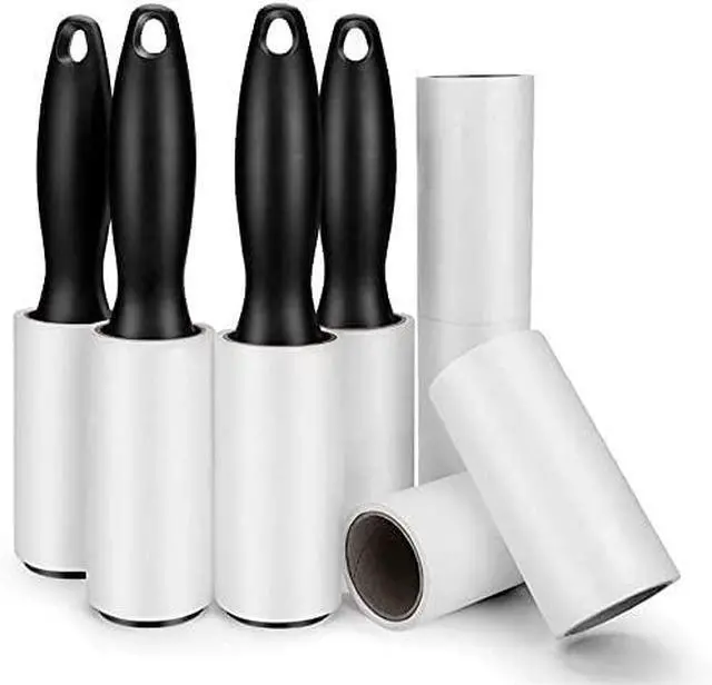 Main image of Lint Roller for Pet Hair - 480 Sheets, 4 Handles & 8 Refills, Easy-Peel Diagonal Cut, Strong Adhesive for Clothes, Furniture, Car, Dog & Cat Hair Remover