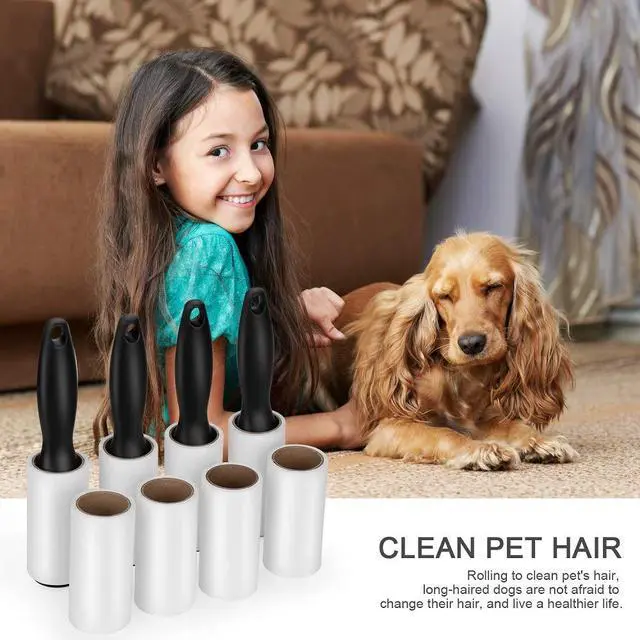 Alt view image 7 of 7 - Lint Roller for Pet Hair - 480 Sheets, 4 Handles & 8 Refills, Easy-Peel Diagonal Cut, Strong Adhesive for Clothes, Furniture, Car, Dog & Cat Hair Remover