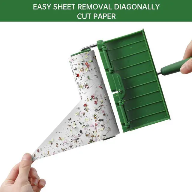 Alt view image 3 of 6 - Large Lint Rollers Pet Hair Extra Sticky Refills,Mega Value Set 6.3 inches Wider with 320 Sheets for Cat and Dog Hair Removal,80 Sheets Per Roller (Pack of 4)