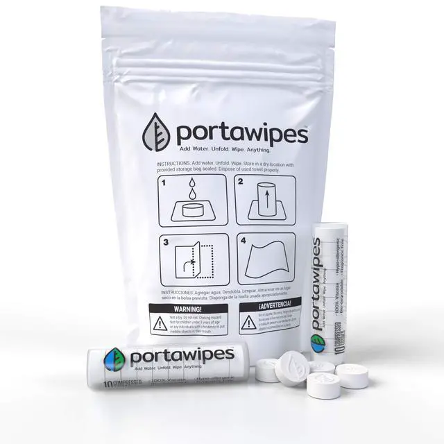 Alt view image 2 of 6 - Coin Tissues | 100 Pack with 2 Carrying Cases | Toilet Paper Tablets | Compressed Towels | Expandable Wipes | Soft & Odor Free