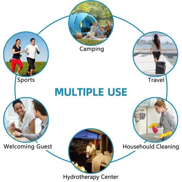 Alt view image 4 of 5 - Disposable Towel Thicker Style Magic Compressed Towel Large Size Coin Tissue Portable Washcloth Reusable for Travel Camping Hiking Outdoor Sports Beauty Salon
