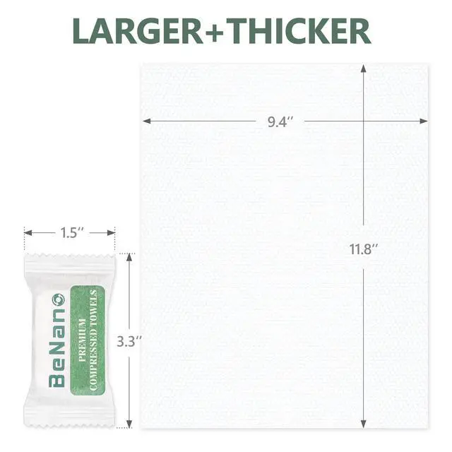 Alt view image 5 of 6 - 11.8x9.4 in Compressed Face Towels | Disposable Washcloths, 22 Pcs