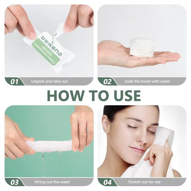 Alt view image 4 of 6 - 11.8x9.4 in Compressed Face Towels | Disposable Washcloths, 22 Pcs